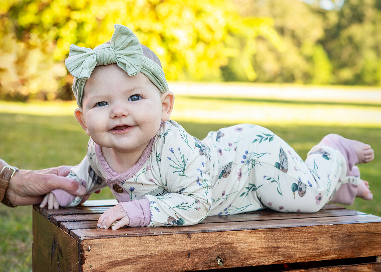 Wildflower and Wood Ducks Baby Outfit