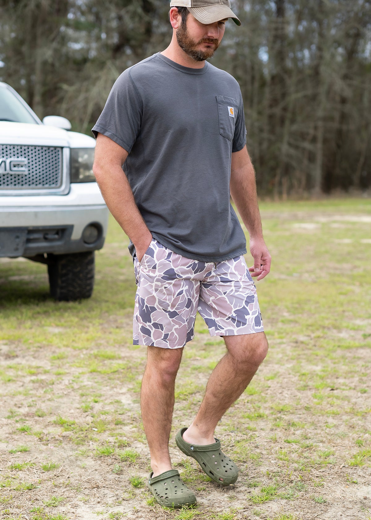 Buck Camo Outdoor Shorts