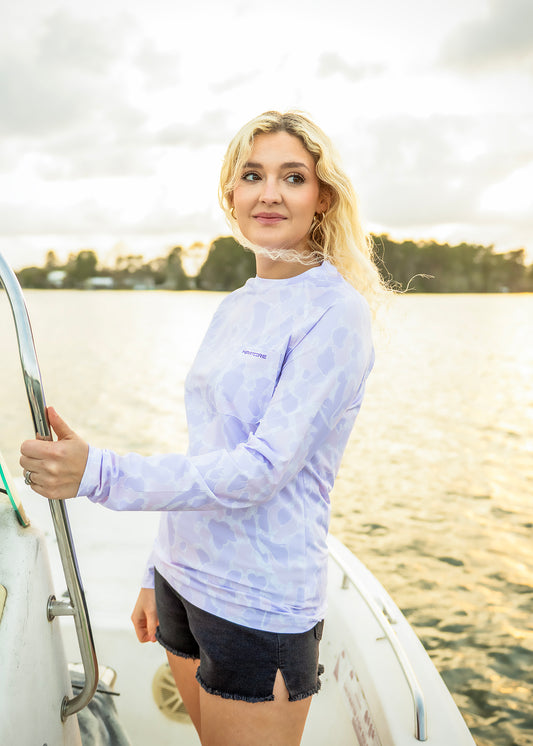 Lavender Duck Camo Women's Performance Shirt