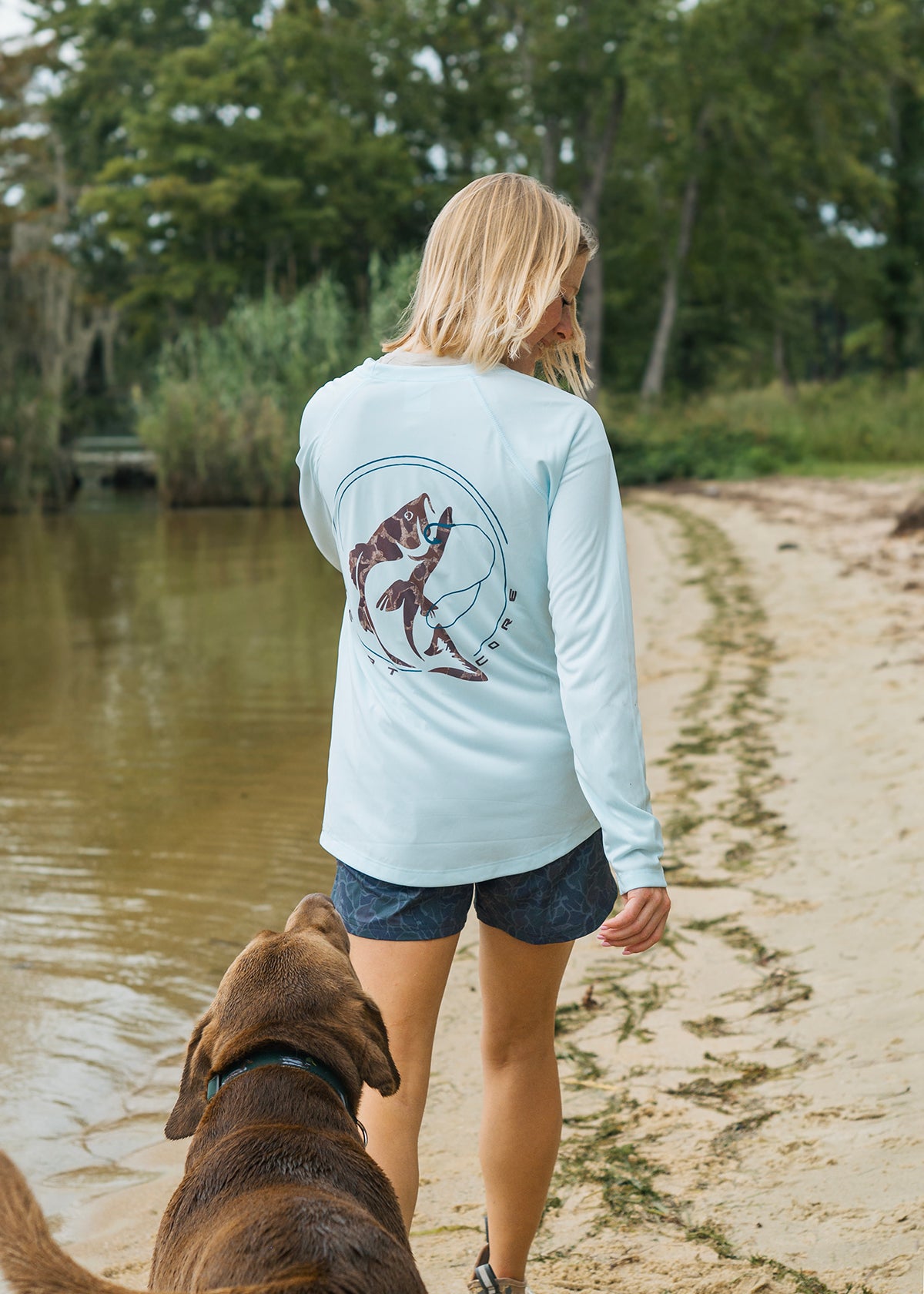 Ladies Light Blue Bass Shirt
