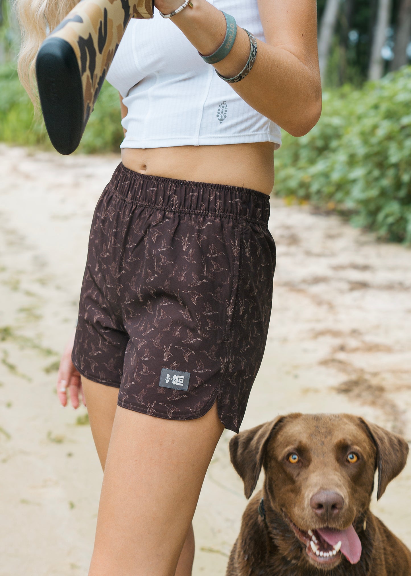 Ducks and Cattails Ladies Shorts