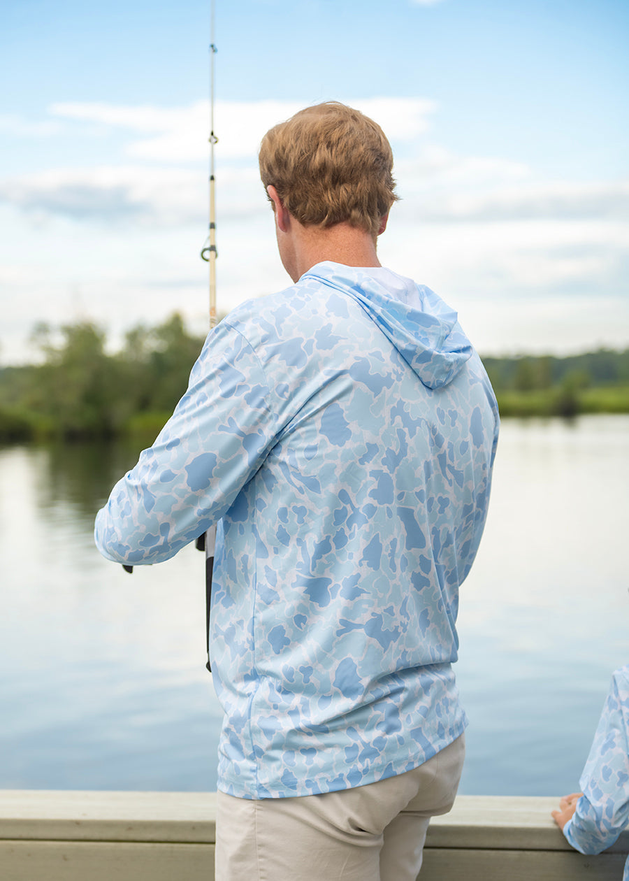 Ocean Blue Performance Hoodie