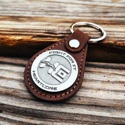 "Fight for It" Metal Emblem Keychain