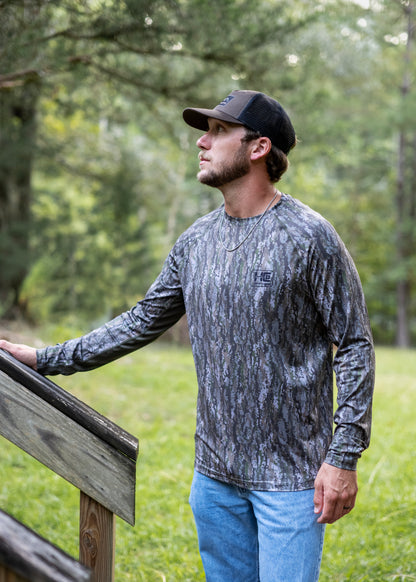 Long Sleeve Treebark Camo Shirt