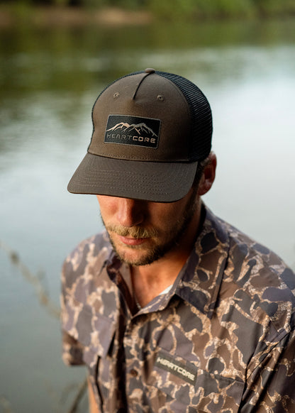 Brown Trucker Embroidered Patch Hat