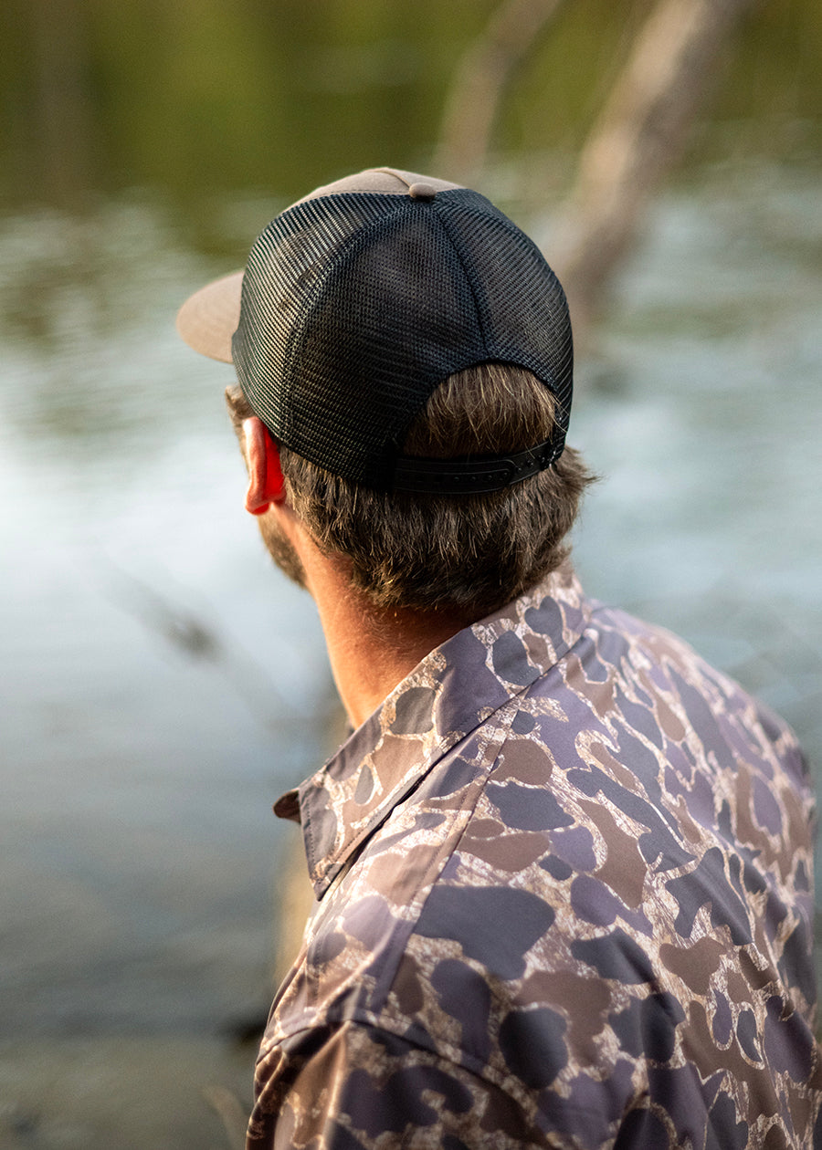 Brown Trucker Embroidered Patch Hat