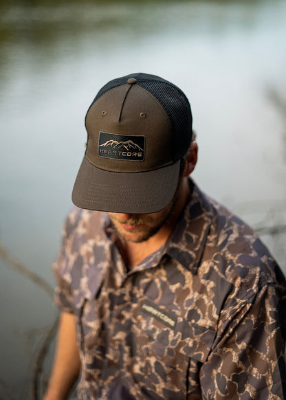 Brown Trucker Embroidered Patch Hat