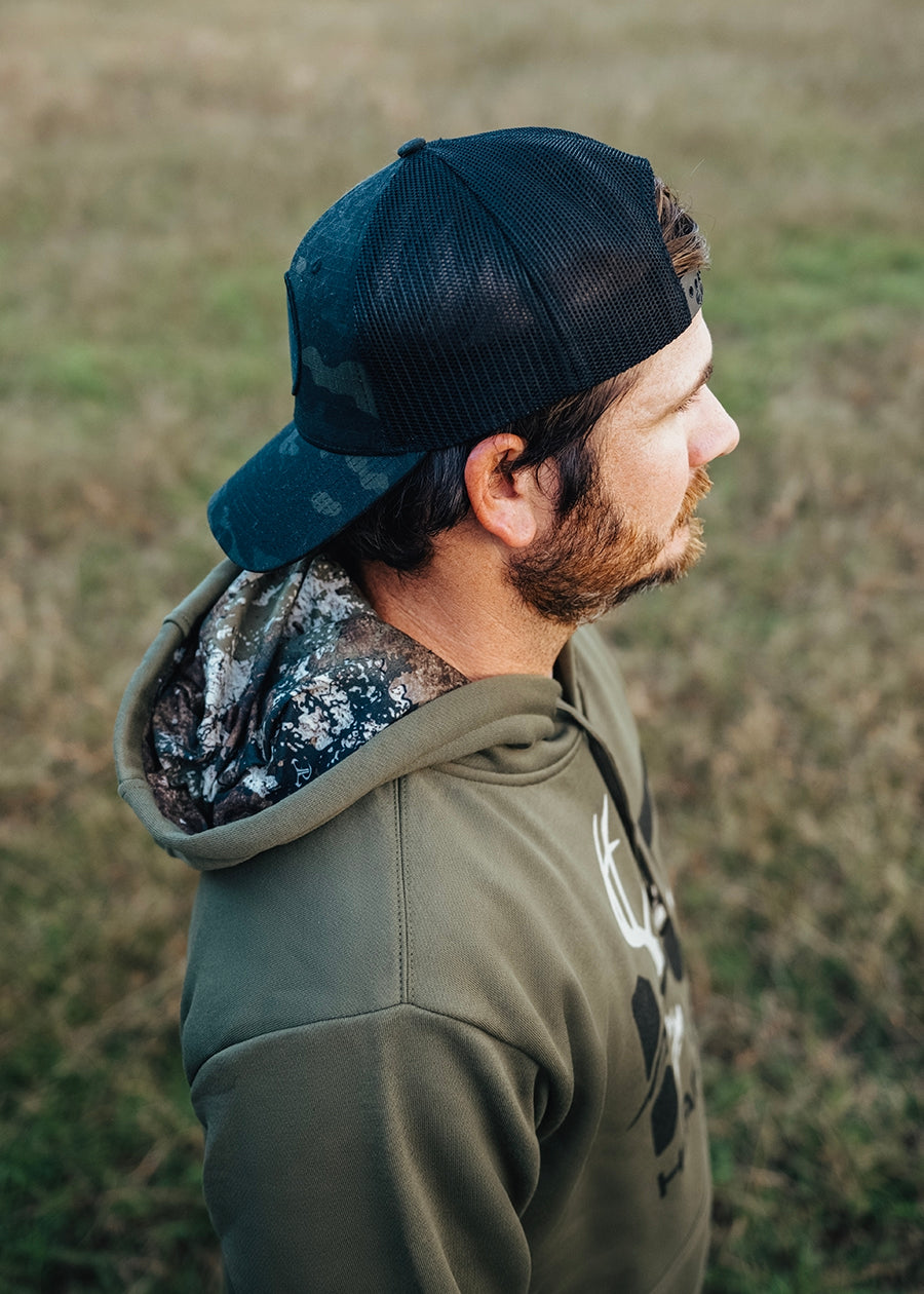 Olive Green Deer Skull Hoodie