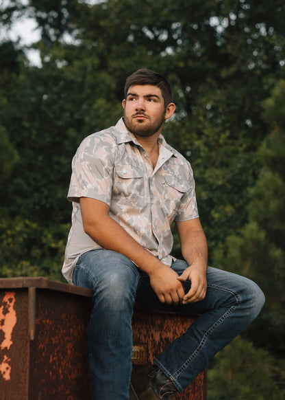 Faded Duck Camo Button-Up