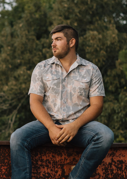 Faded Duck Camo Button-Up