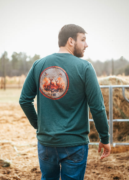 Long Sleeve Deer in the Swamp Shirt