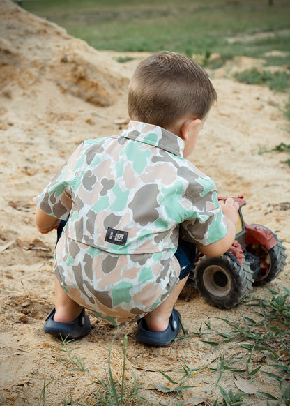 Safari Duck Camo Youth Button Up