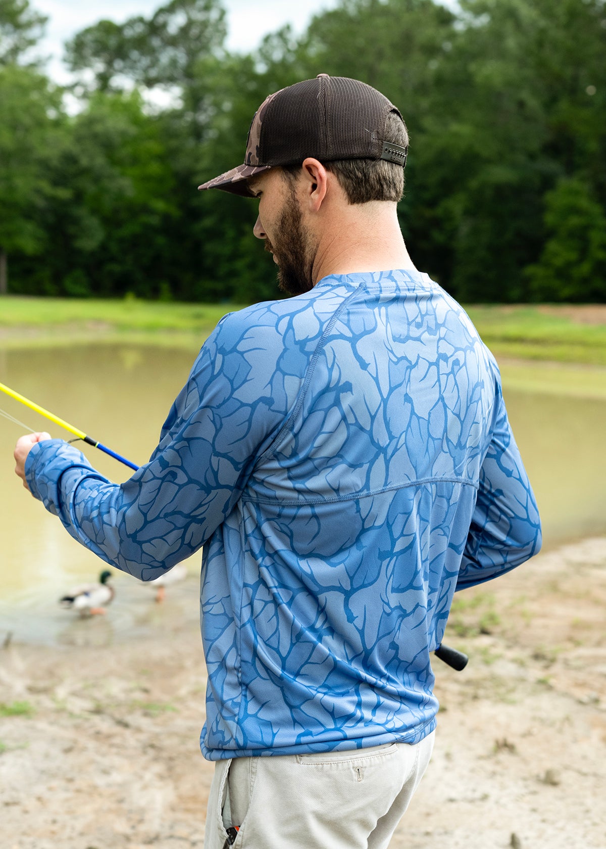 Buck Camo Performance Fishing Shirt – Moisture-Wicking Tee