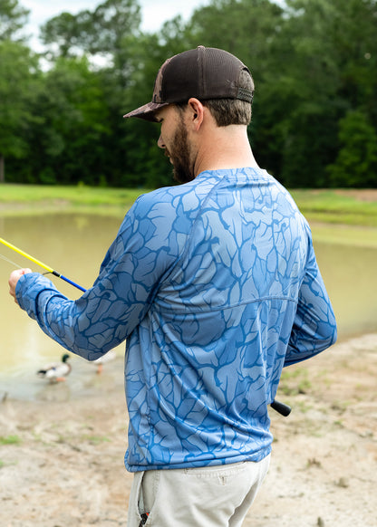 Buck Camo Performance Fishing Shirt – Moisture-Wicking Tee