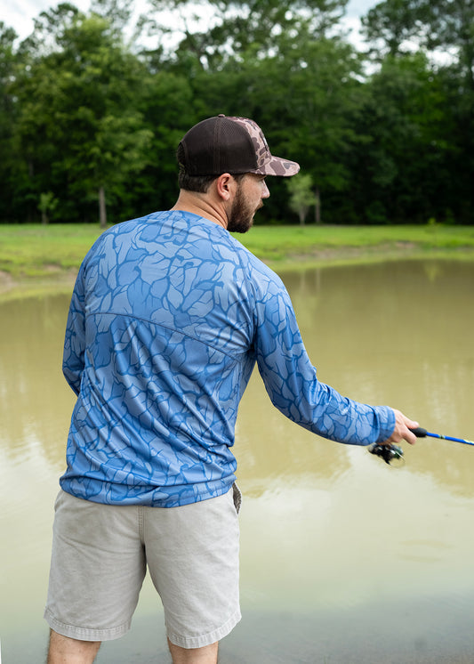 Buck Camo Performance Fishing Shirt – Moisture-Wicking Tee