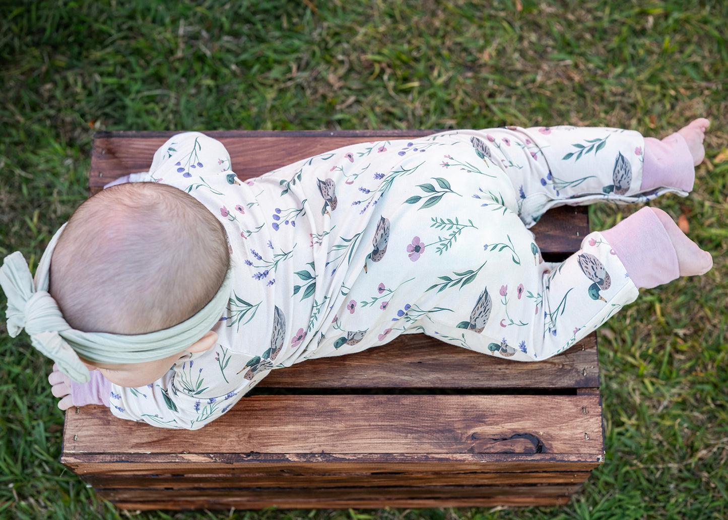 Wildflower and Wood Ducks Baby Outfit