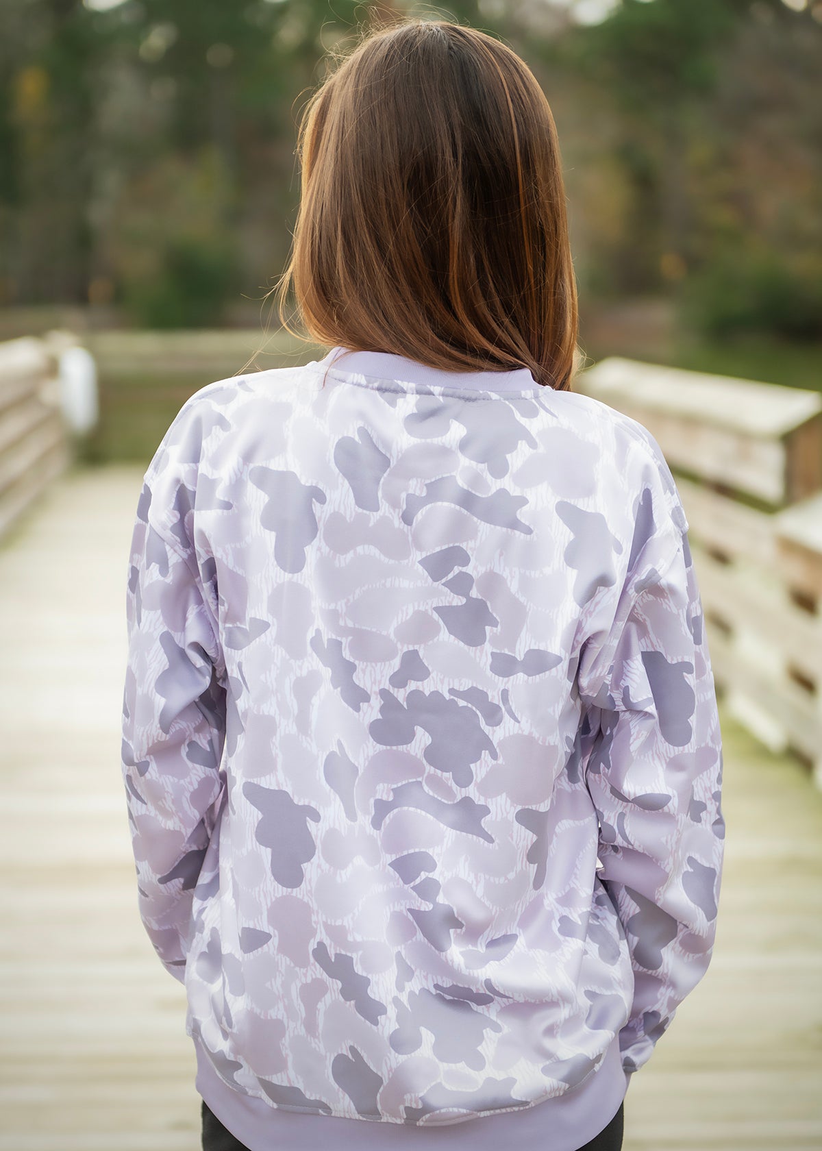 Pink/Grey Duck Camo Women's Sweatshirt