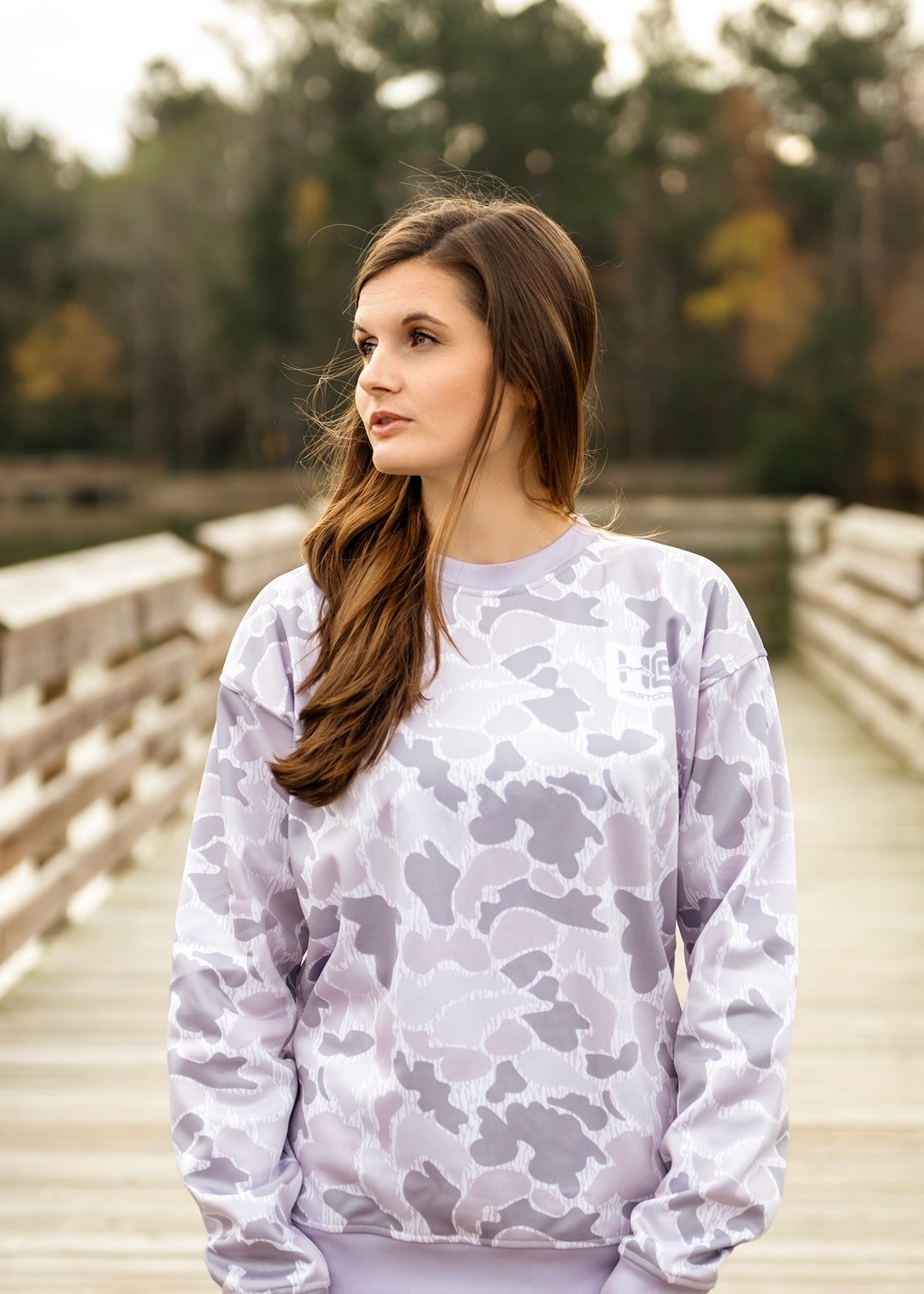 Pink/Grey Duck Camo Women's Sweatshirt