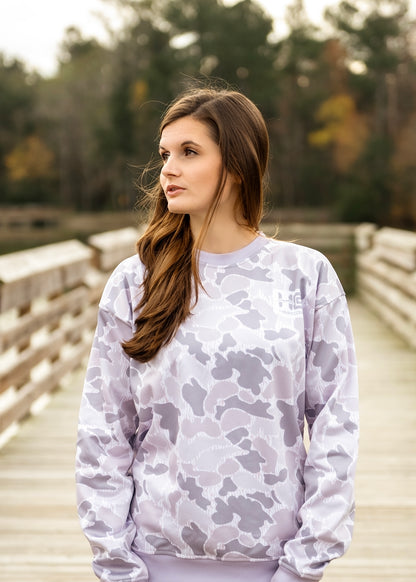 Pink/Grey Duck Camo Women's Sweatshirt