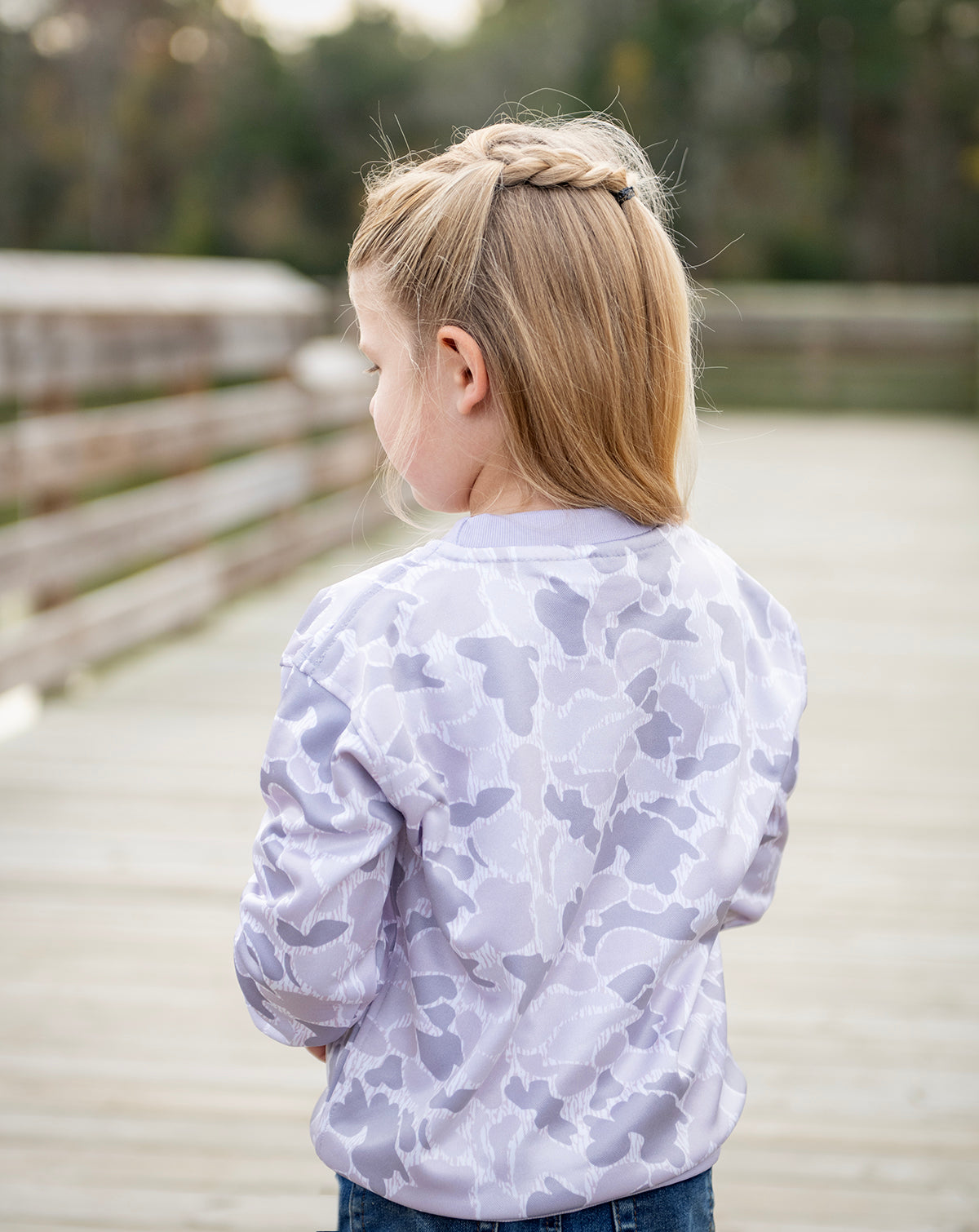 Pink/Grey Duck Camo Girl's Sweatshirt