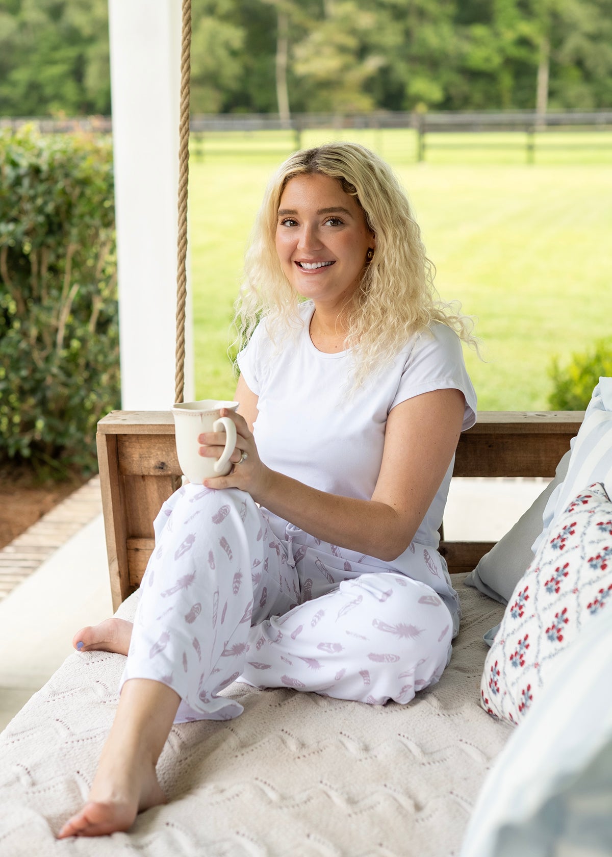 Feather Print Lounge Pants