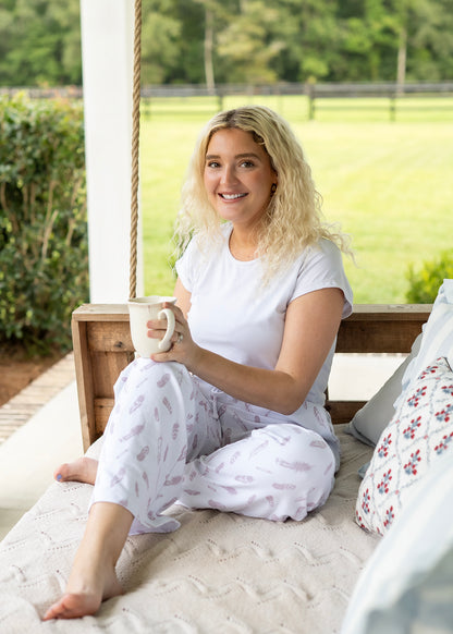 Feather Print Lounge Pants