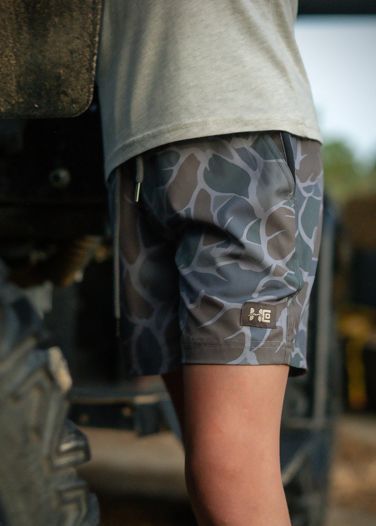 Buck Camo Youth Shorts