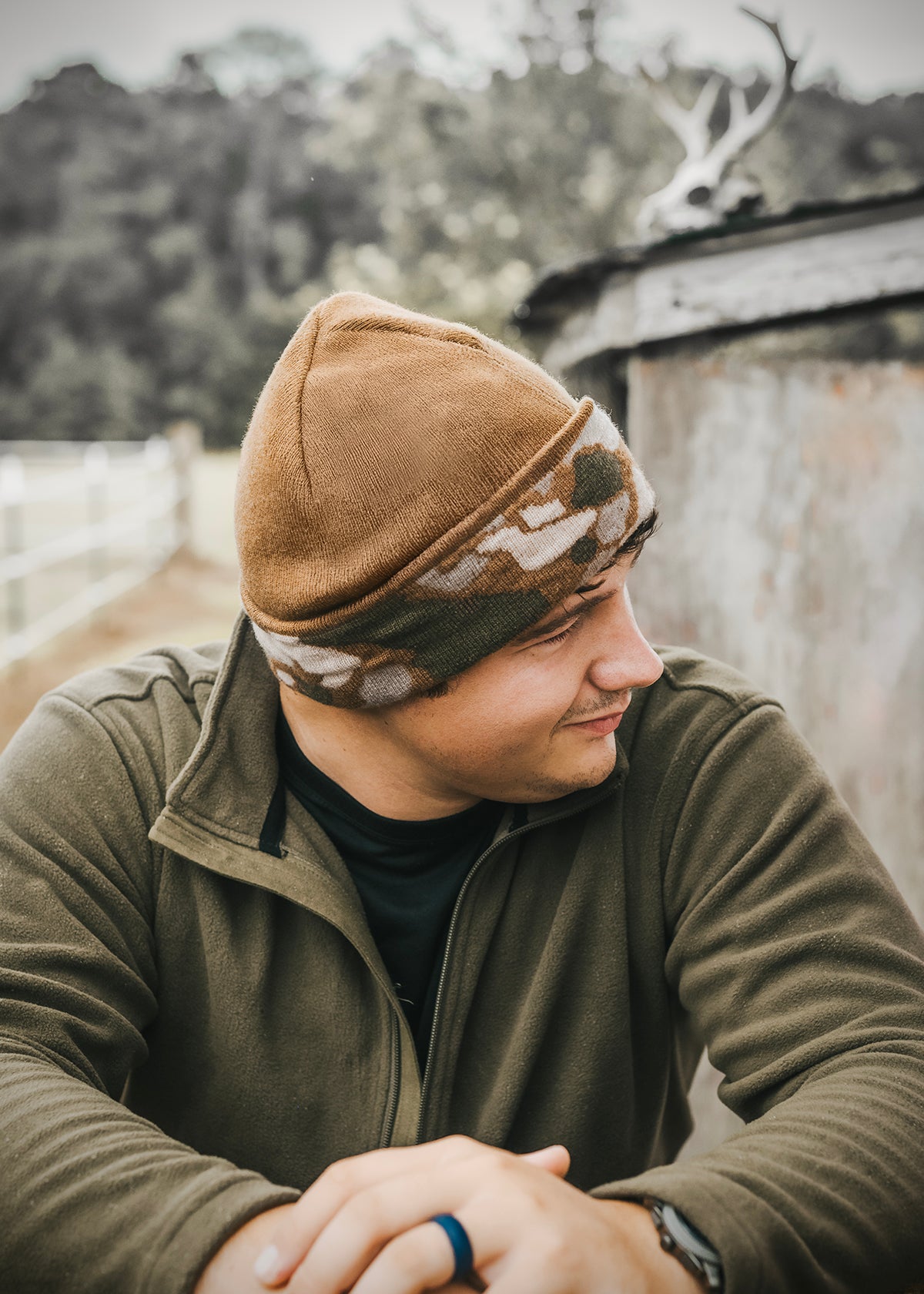 Brown Duck Camo Beanie