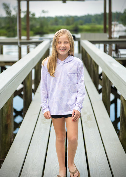 Youth Lavender Fishing Hoodie