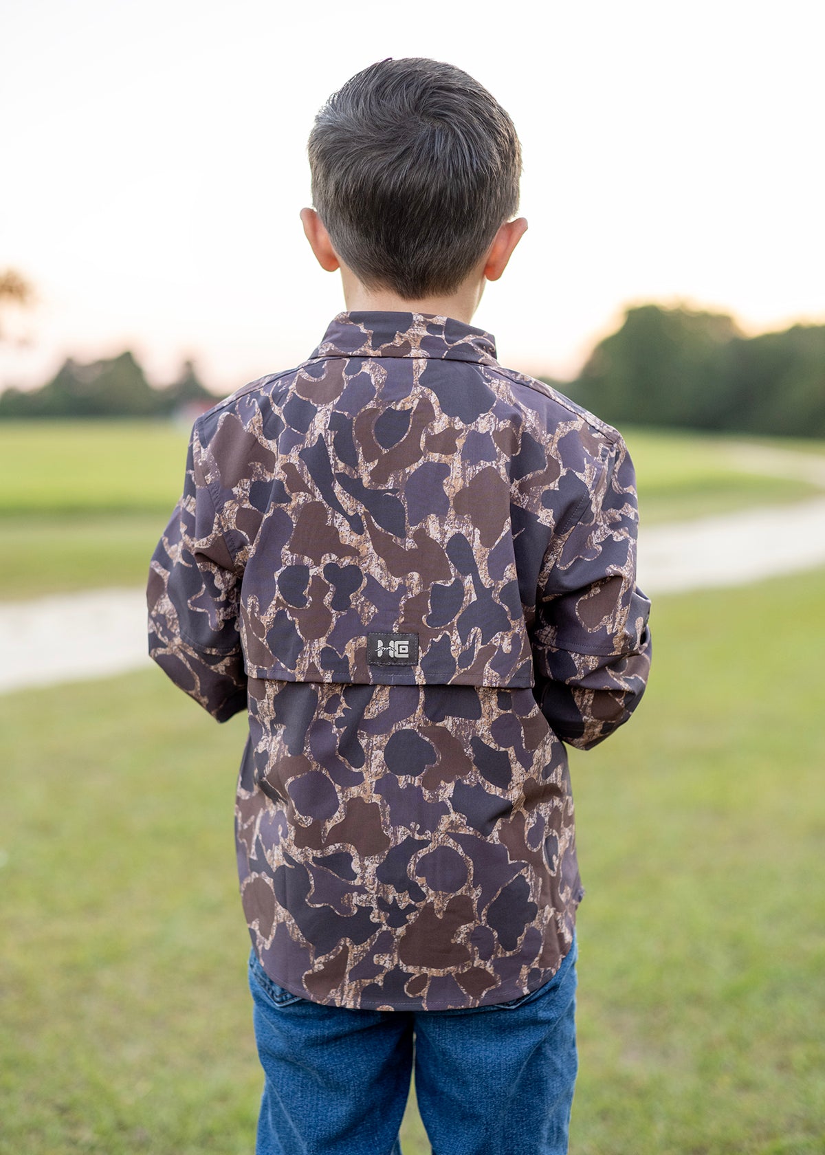 Youth Duck Camo Button Up Shirt - Long Sleeve