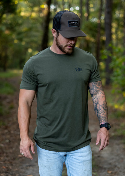 Forest Night T-shirt with Duck Hunter