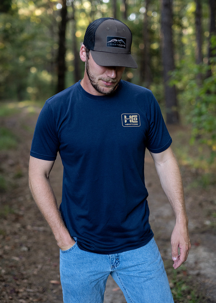 Deer Stand Dark Blue Tee