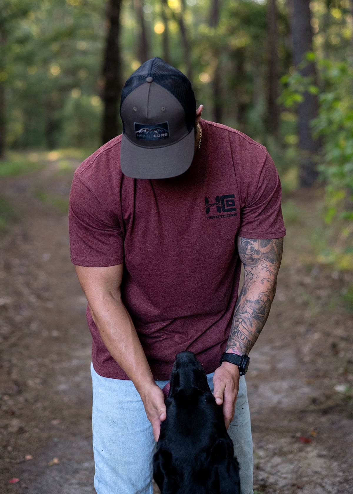 Swamp Deer Short Sleeve Maroon Tee