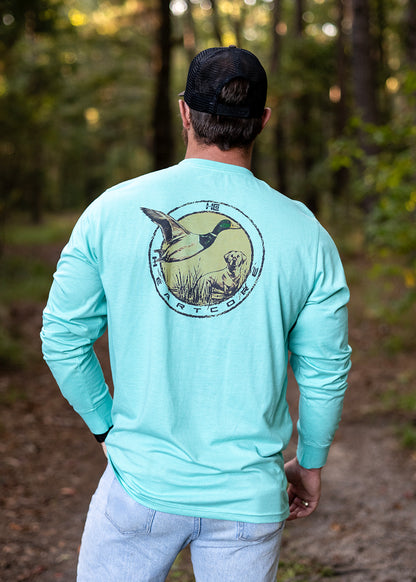 Long Sleeve Pocket Duck Tee - Teal